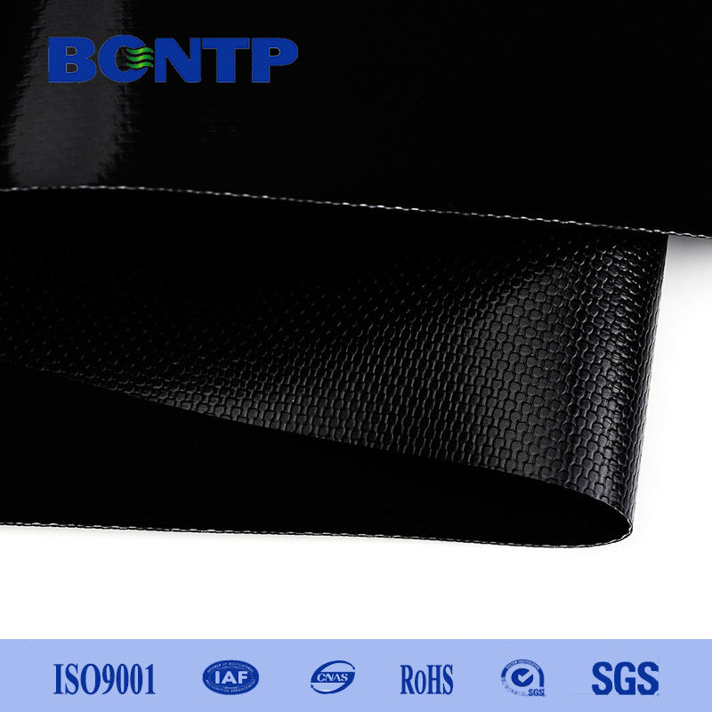 Matt Surface Pvc Coated Tarpaulin Fabric Black Anti-Uv Thickness 0.5mm